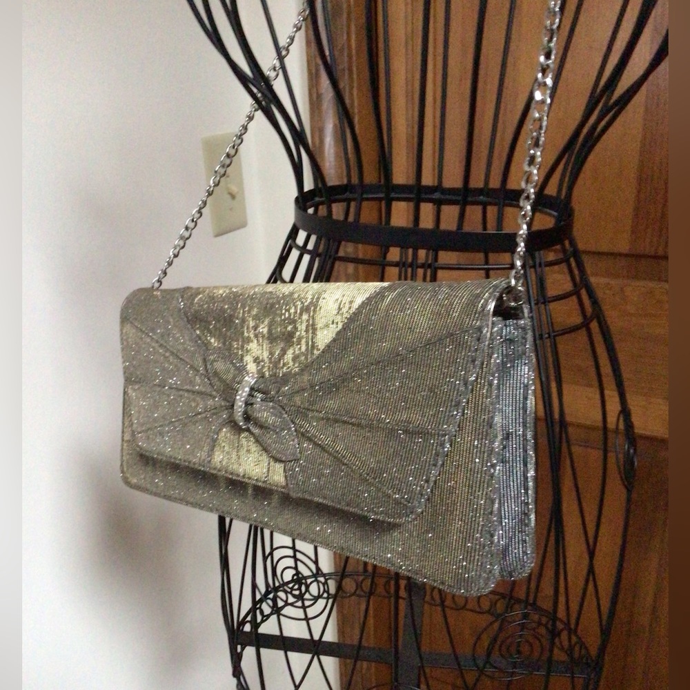 J Renee Silver Crossbody/Clutch